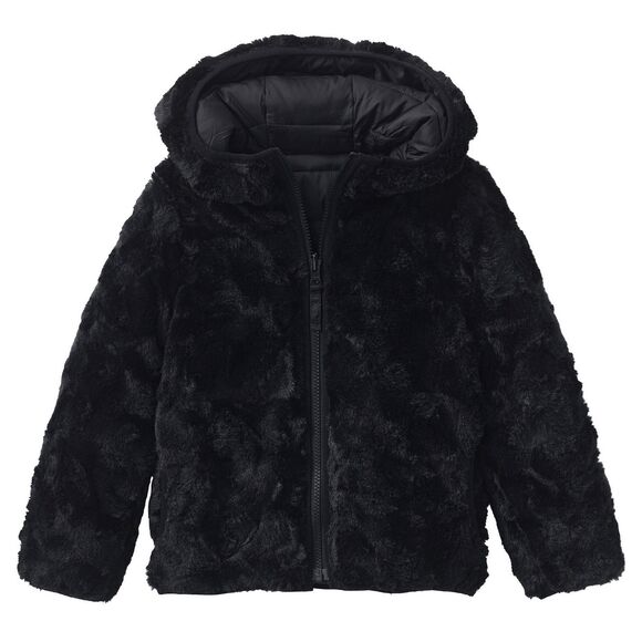 Land's End Unisex Kids Jacket Reversible Insulated Fleece Puffer Hood Sz L 10-12 - Picture 4 of 16